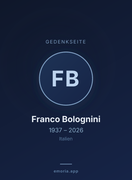 Gedenkportrait von Franco Bolognini