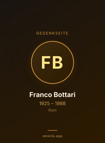 Gedenkportrait von Franco Bottari