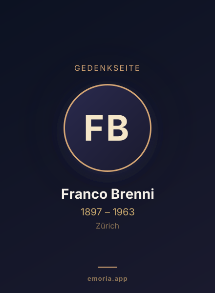 Gedenkportrait von Franco Brenni