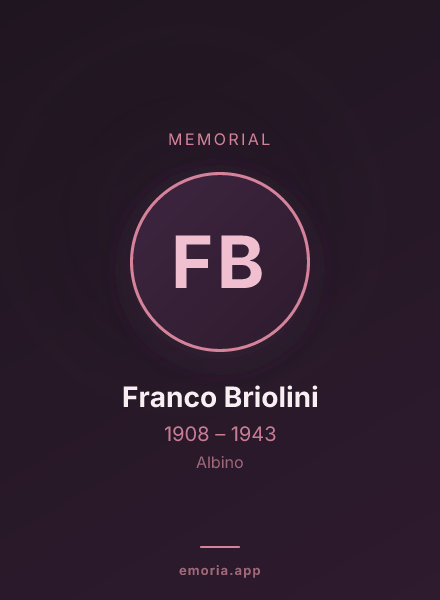 Memorial portrait of Franco Briolini