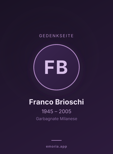Gedenkportrait von Franco Brioschi