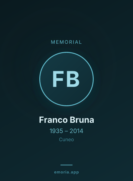 Memorial portrait of Franco Bruna