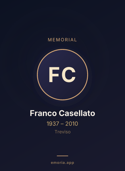 Memorial portrait of Franco Casellato