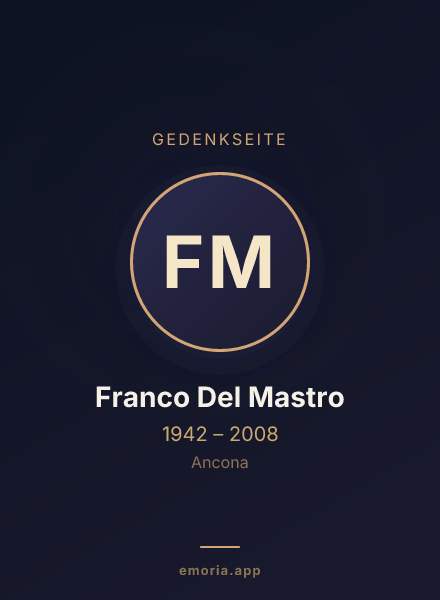 Gedenkportrait von Franco Del Mastro