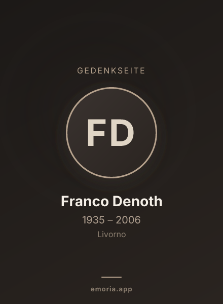 Gedenkportrait von Franco Denoth