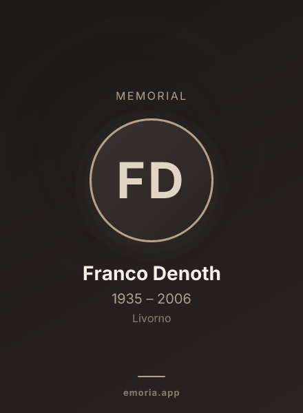 Memorial portrait of Franco Denoth