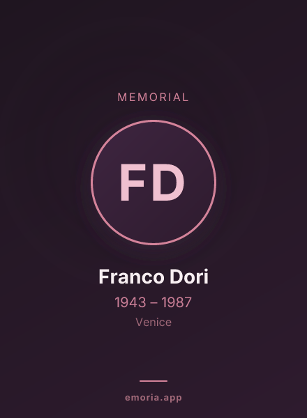 Memorial portrait of Franco Dori