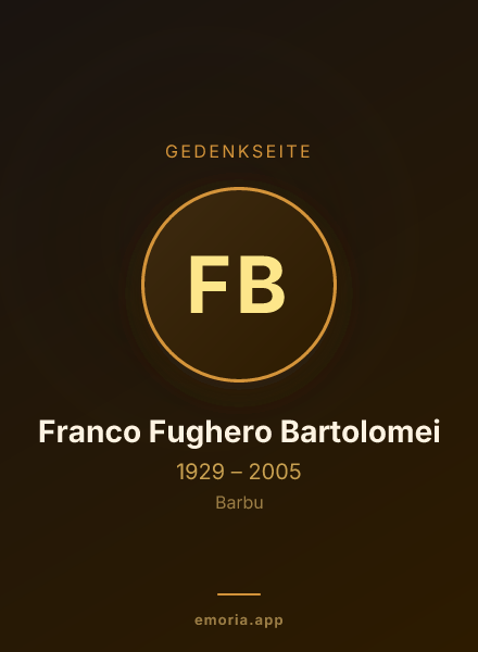 Gedenkportrait von Franco Fughero Bartolomei