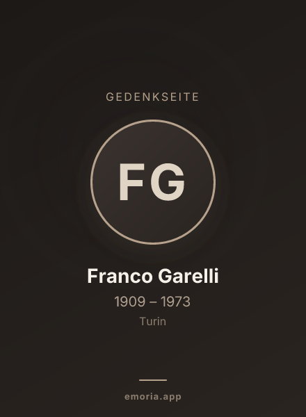 Gedenkportrait von Franco Garelli