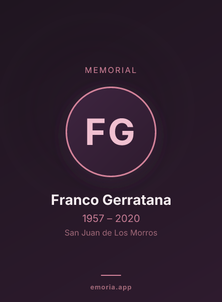 Memorial portrait of Franco Gerratana