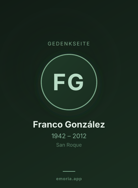 Gedenkportrait von Franco González