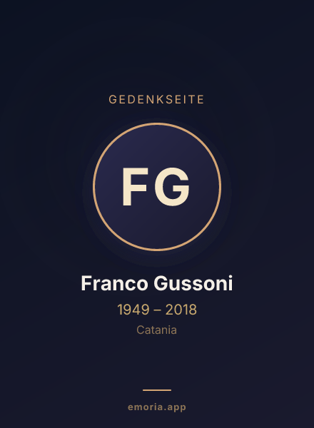 Gedenkportrait von Franco Gussoni
