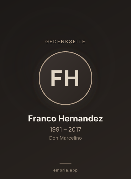 Gedenkportrait von Franco Hernandez