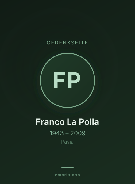 Gedenkportrait von Franco La Polla
