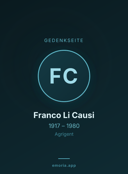 Gedenkportrait von Franco Li Causi