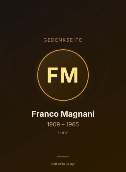 Gedenkportrait von Franco Magnani