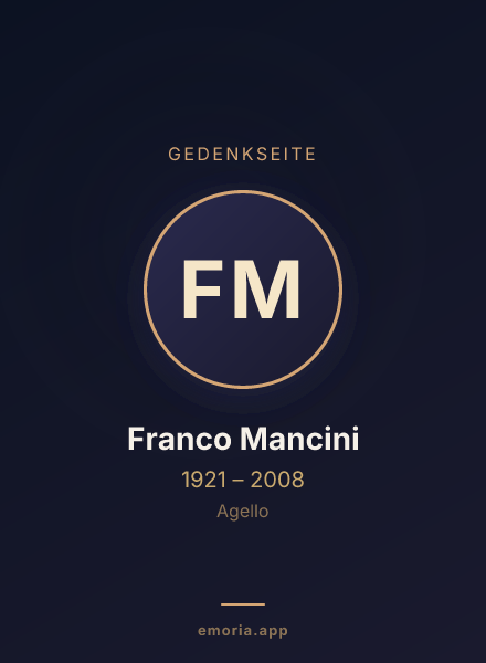 Gedenkportrait von Franco Mancini