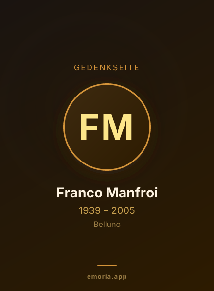 Gedenkportrait von Franco Manfroi