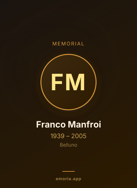 Memorial portrait of Franco Manfroi
