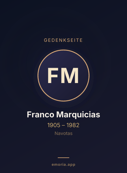 Gedenkportrait von Franco Marquicias