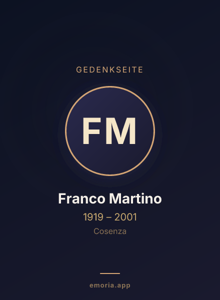 Gedenkportrait von Franco Martino