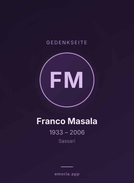 Gedenkportrait von Franco Masala