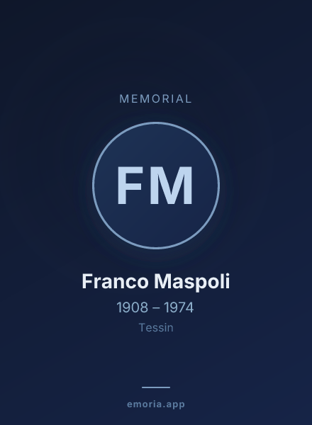 Memorial portrait of Franco Maspoli