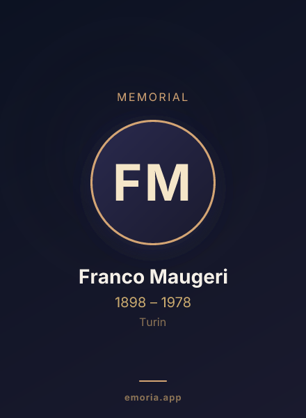 Memorial portrait of Franco Maugeri