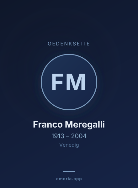 Gedenkportrait von Franco Meregalli