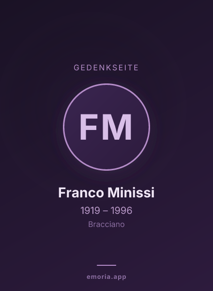 Gedenkportrait von Franco Minissi