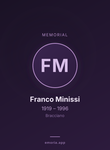 Memorial portrait of Franco Minissi
