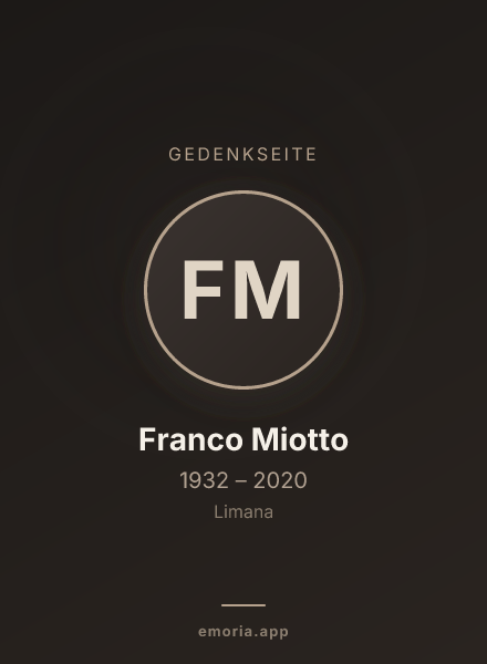 Gedenkportrait von Franco Miotto