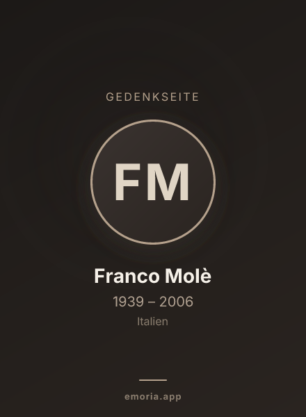 Gedenkportrait von Franco Molè