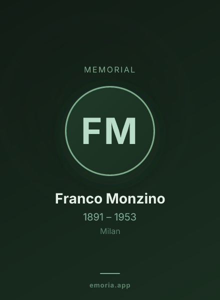 Memorial portrait of Franco Monzino