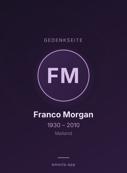 Gedenkportrait von Franco Morgan