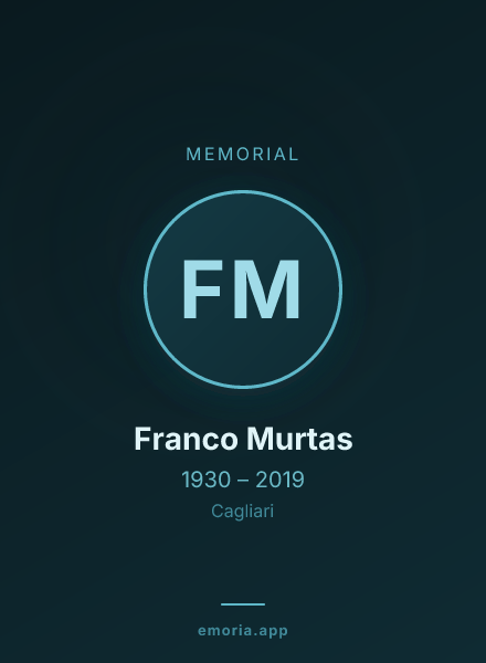 Memorial portrait of Franco Murtas