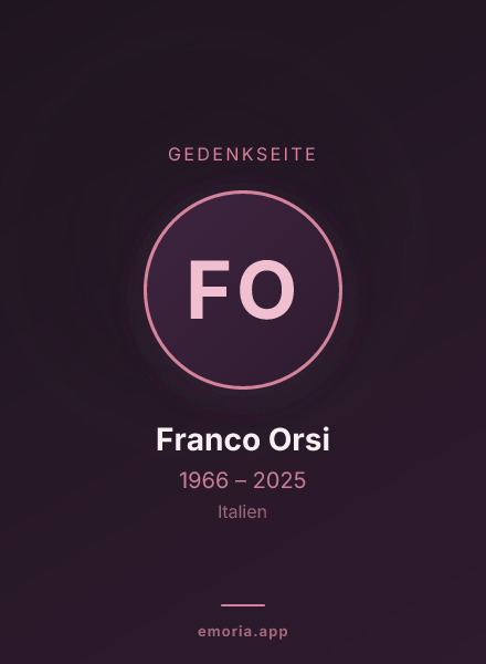 Gedenkportrait von Franco Orsi