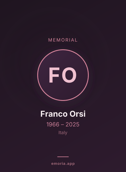 Memorial portrait of Franco Orsi