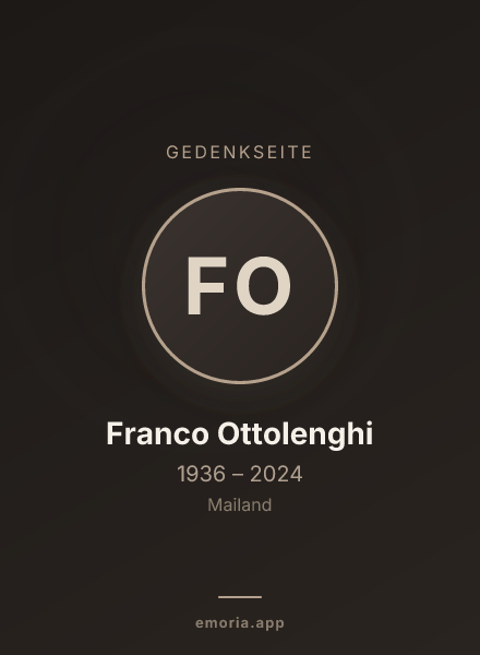 Gedenkportrait von Franco Ottolenghi