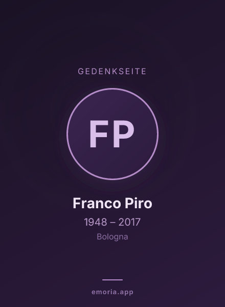 Gedenkportrait von Franco Piro