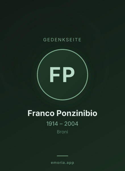 Gedenkportrait von Franco Ponzinibio