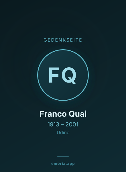 Gedenkportrait von Franco Quai