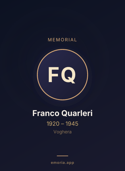 Memorial portrait of Franco Quarleri