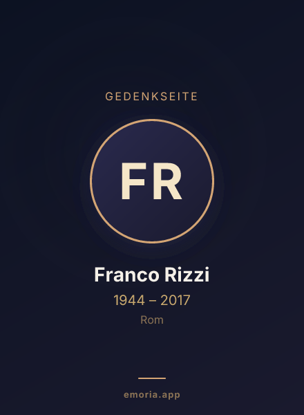 Gedenkportrait von Franco Rizzi