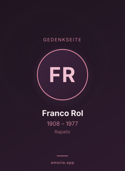 Gedenkportrait von Franco Rol