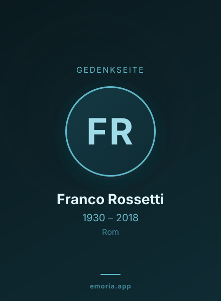 Gedenkportrait von Franco Rossetti