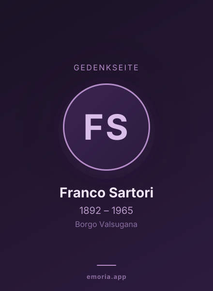 Gedenkportrait von Franco Sartori