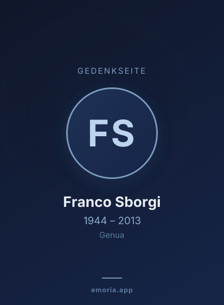 Gedenkportrait von Franco Sborgi