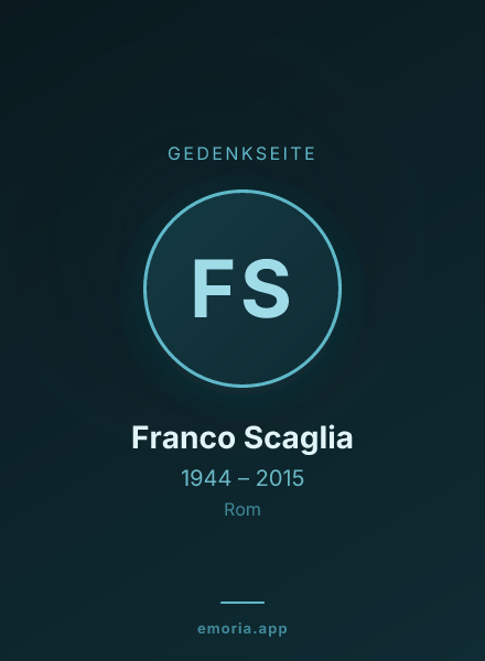 Gedenkportrait von Franco Scaglia
