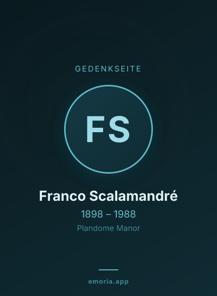 Gedenkportrait von Franco Scalamandré